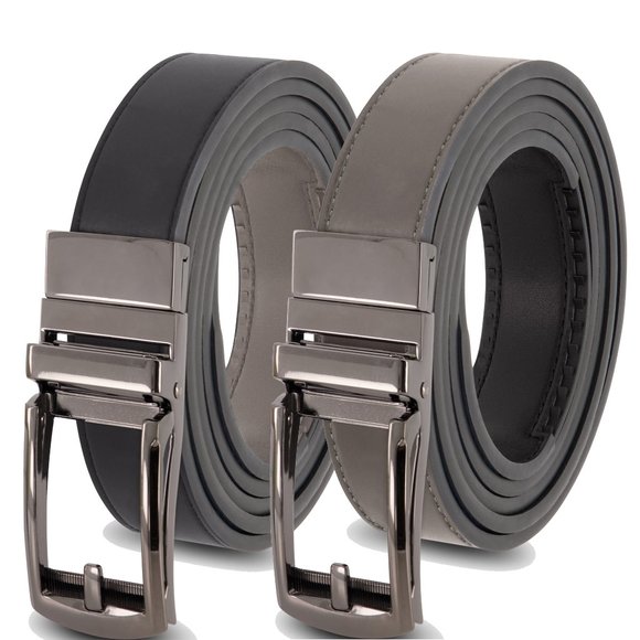 Reversible Ratchet Belts For Men-Genuine Leather-One Size-2 Colors, 1 Belt (1PK) - Picture 5 of 16